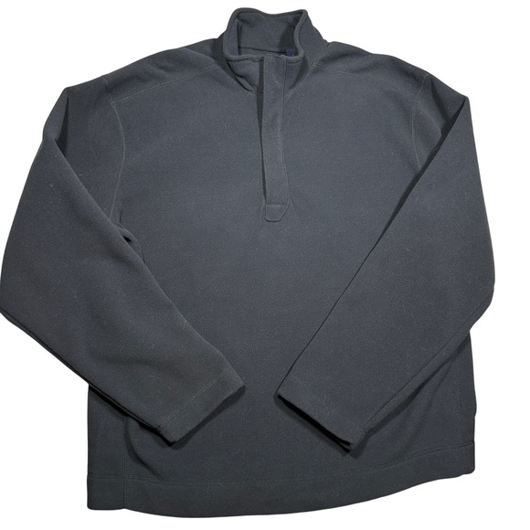 GAP Other - Vintage 90s Gap Mens 1/4 Zip Fleece Pullover Navy Blue Mock Neck Sweatshirt